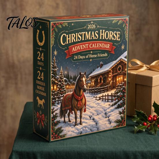 Christmas Advent Calendar Pony Calendar, 24-Day Acrylic Ornament Set with Mini Kids Party Favors Horse Figures, Tree Hanging Countdown Decor, Gift for
