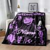 Wednesday's Unique Identity Customize Text Blanket Lightweight Personalized Blanket Ultra-Soft Great for Bedding Couch Seaside Sofa