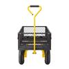 Steel Garden Cart 900lb Capacity Heavy Duty Yard Wagon Cart 10in Tires