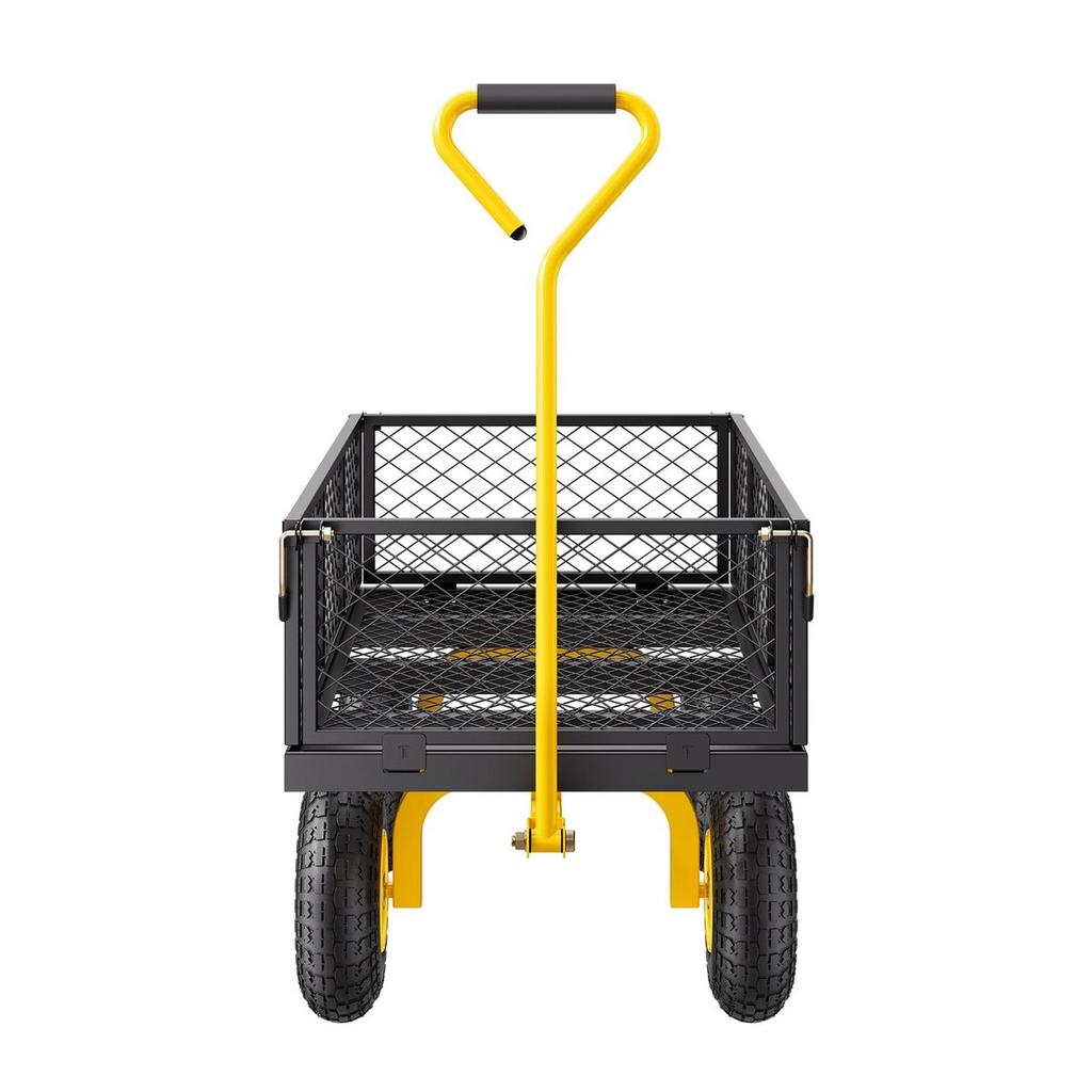 Steel Garden Cart 900lb Capacity Heavy Duty Yard Wagon Cart 10in Tires