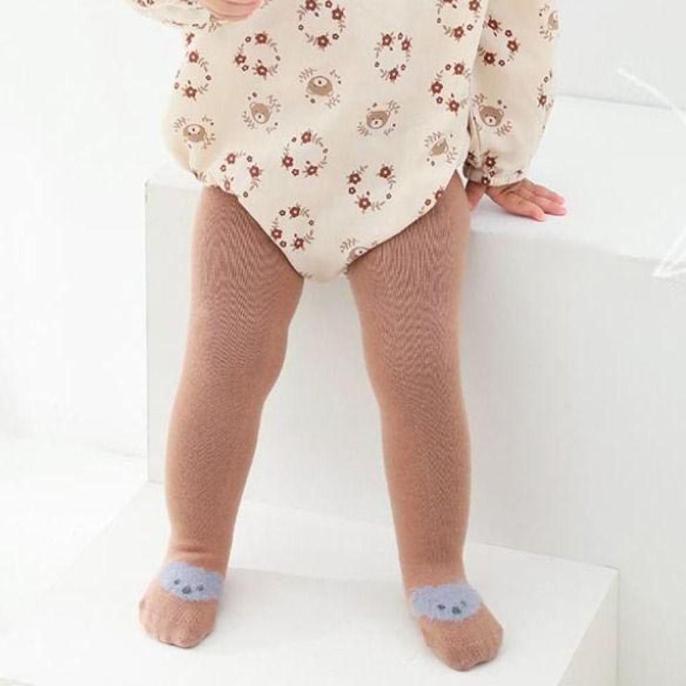 

Леггинсы Детские вязаные колготки с принтом животных для малышей Хлопковые колготки Милые колготки для новорожденных Девочек L чёрный