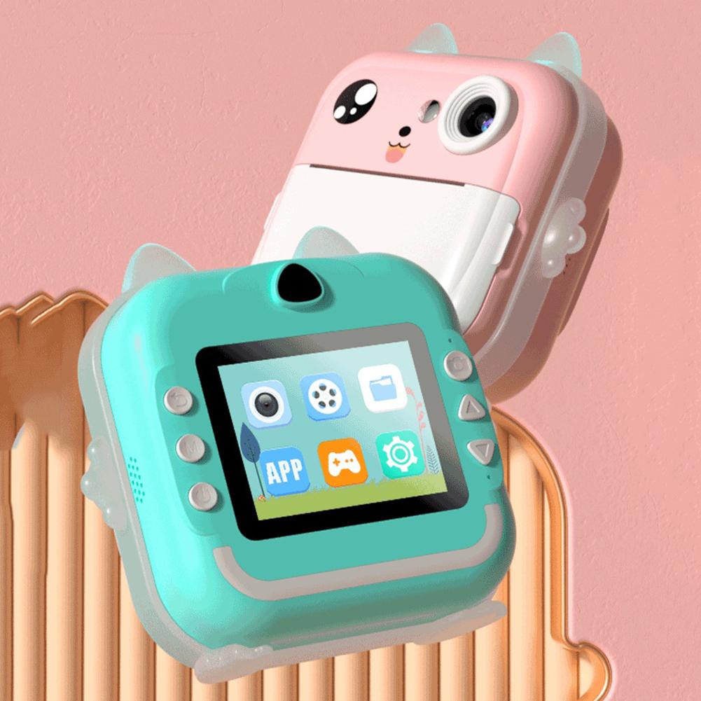 4 In 1 Cute Digital Camera 1200mAh Mini Instant Print Camera USB Rechargeable HD Photo Printing Camera Christmas Birthday Gifts