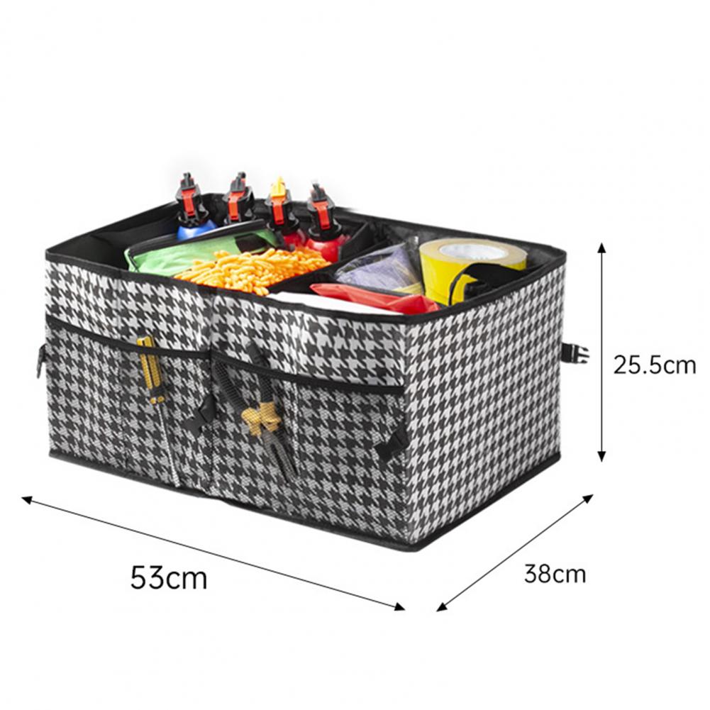 Large Car Trunk Storage Box Waterproof Fabric Foldable Storage Bin Cargo Organizer Collapsible Storage Basket Auto Organizer Box