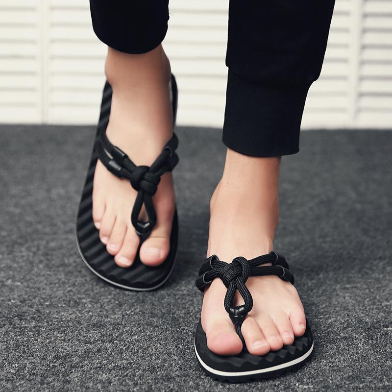 2025 summer new men's flip-flops men's outer wear pinch sandals Vietnamese personalized woven webbing slippers