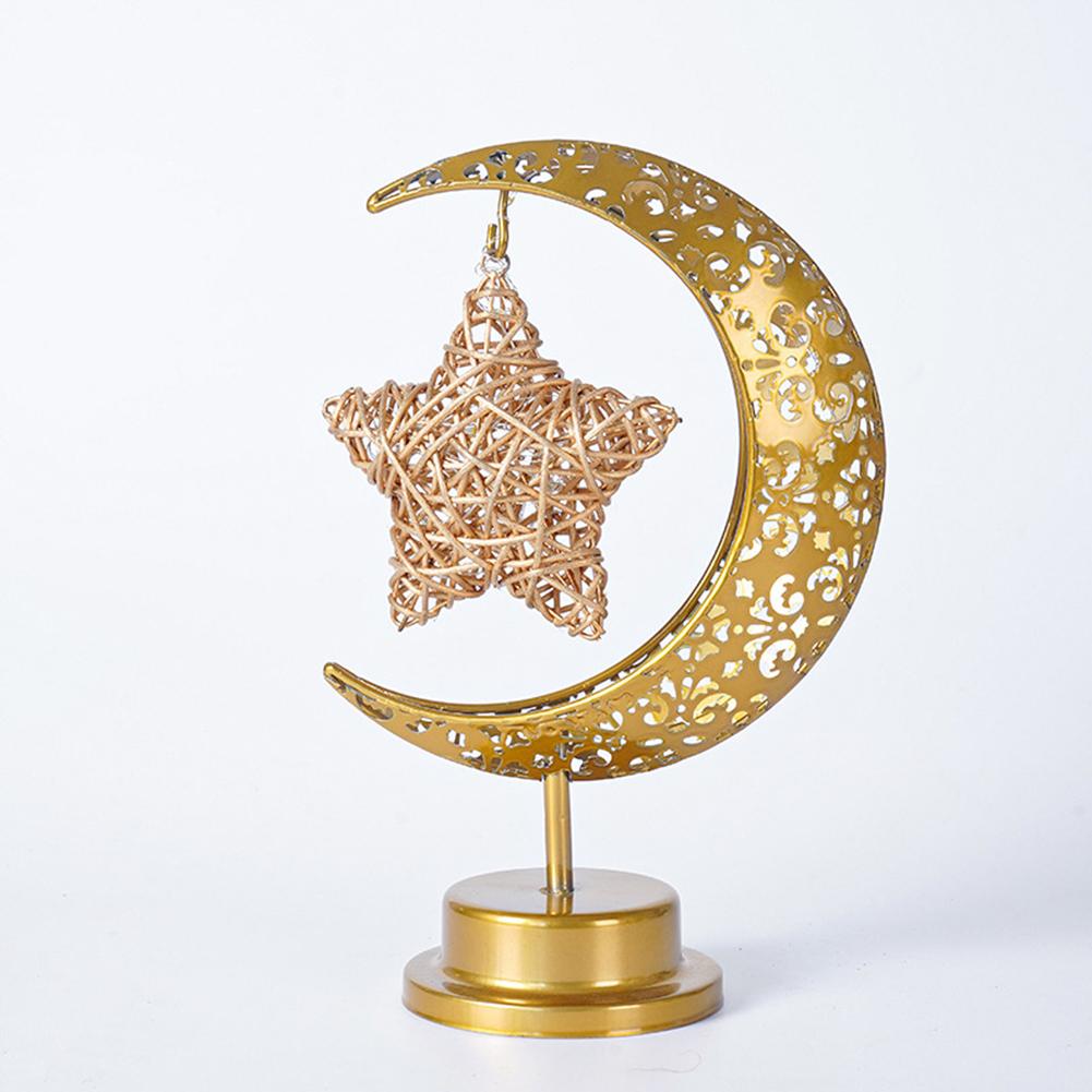 Led Fairy String Light Garland Muslim Style Moon-shaped Atmosphere Table Lamp Perfect Home Decoration