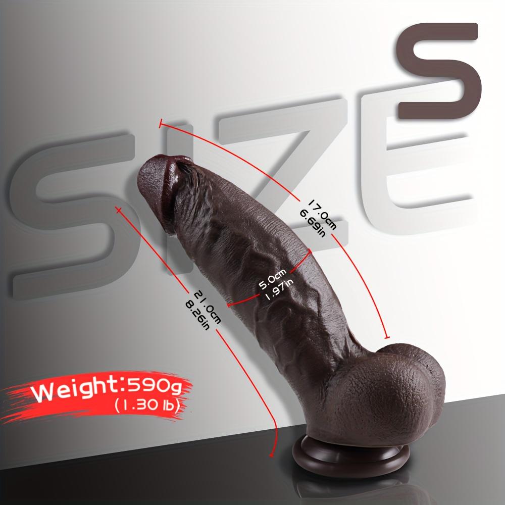 12.2'' Curved Silicone Dildo, Extra Long Realistic Suction Cup Dildo, Soft Texture, Body-Safe Adult Intimate Product, Discreet Packaging