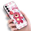 L-Lotso S-Jahodový medvídek Černý silikonový kryt na telefon Pro Samsung Galaxy S23 S21 S20 FE S24 S22 Ultra S10E S10 S9 S8 Plus