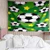 Soccer Print Tapestry, Backdrop, Easy Setup, Ideal for Bedroom, Office & Living Room, with Aesthetic Wall Hanging Decor.
