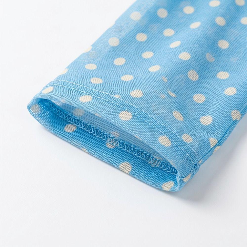 Breathable UV Protection Sleeves Polka Dot Outdoor Arm Covers Trendy Sunscreen Sleeves Driving