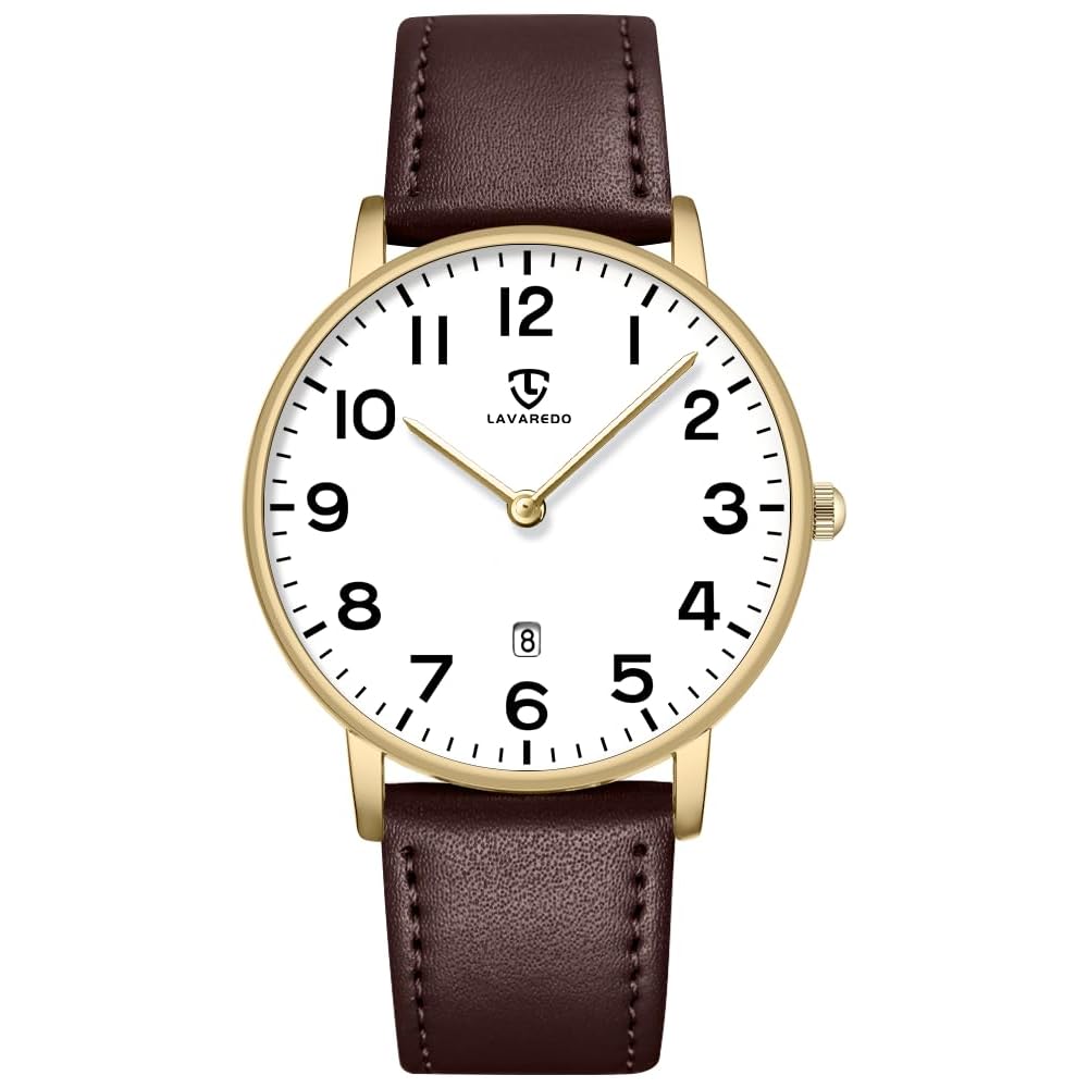 Men s Simple Stylish Slim Casual Watch Analog Quartz Waterproof Date Display Fashion Timepiece
