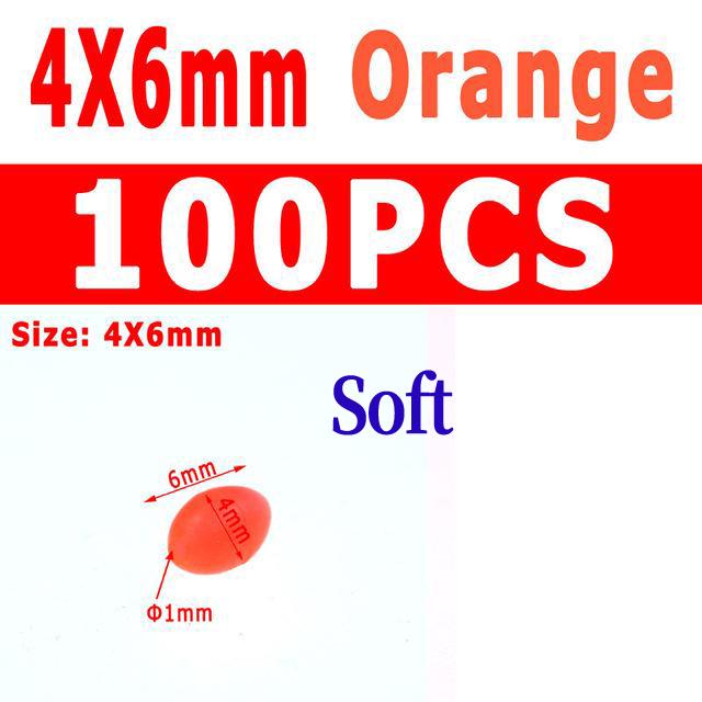 1 PAK Soft Glow Beads Luminous Orange Green White for Fishing Rig Treble Hook Egg Fly Tying UV Color Sabiki Ice Jig Fishing Accessory