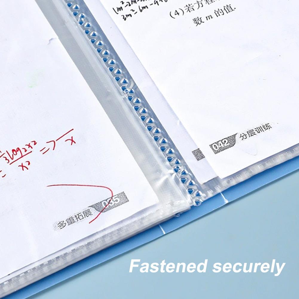 80page A4 Storage Folder,Durable & Fashionable With Clear View Panels Reusable File Organiser,Document Storage-Binder For Office