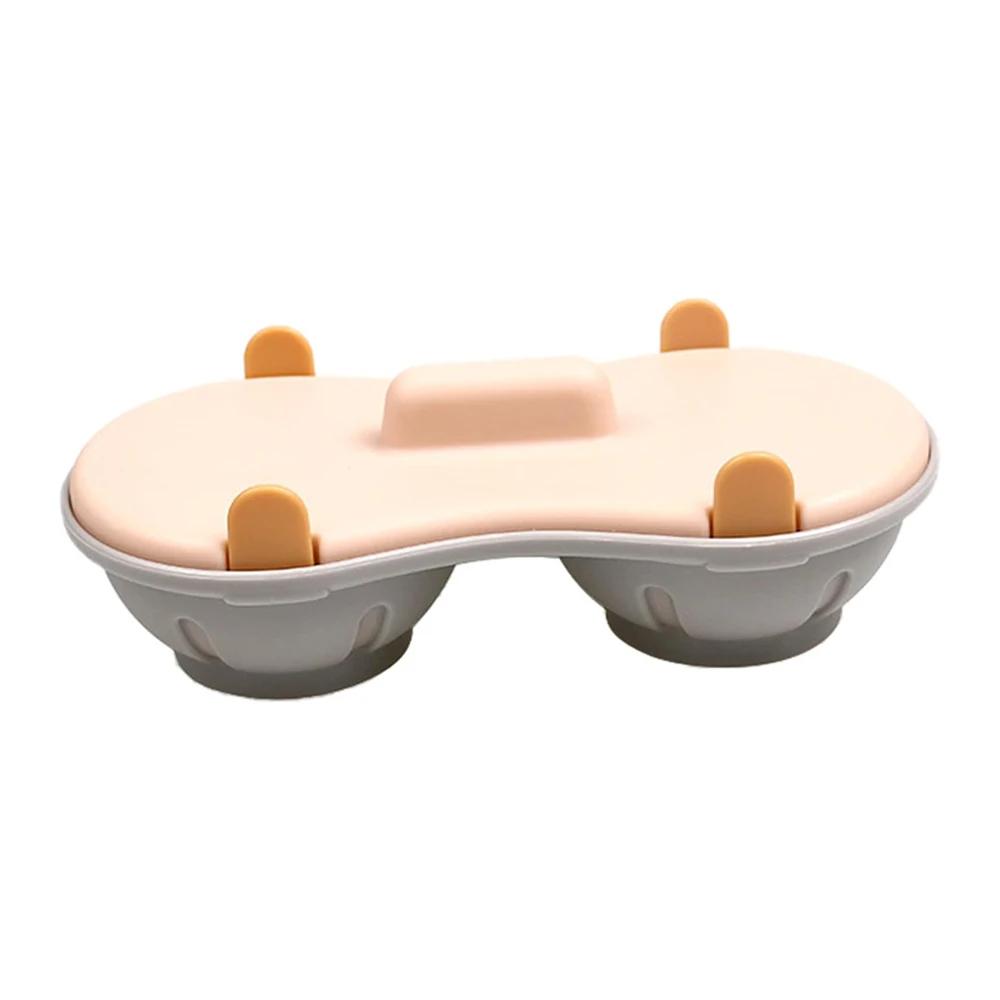 1PCS Microwave Egg Poacher - 2 Cavity Silicone Egg Cooker Dishwasher Safe BPA Free Poached Egg Steamer Kitchen Cooking Gadgets
