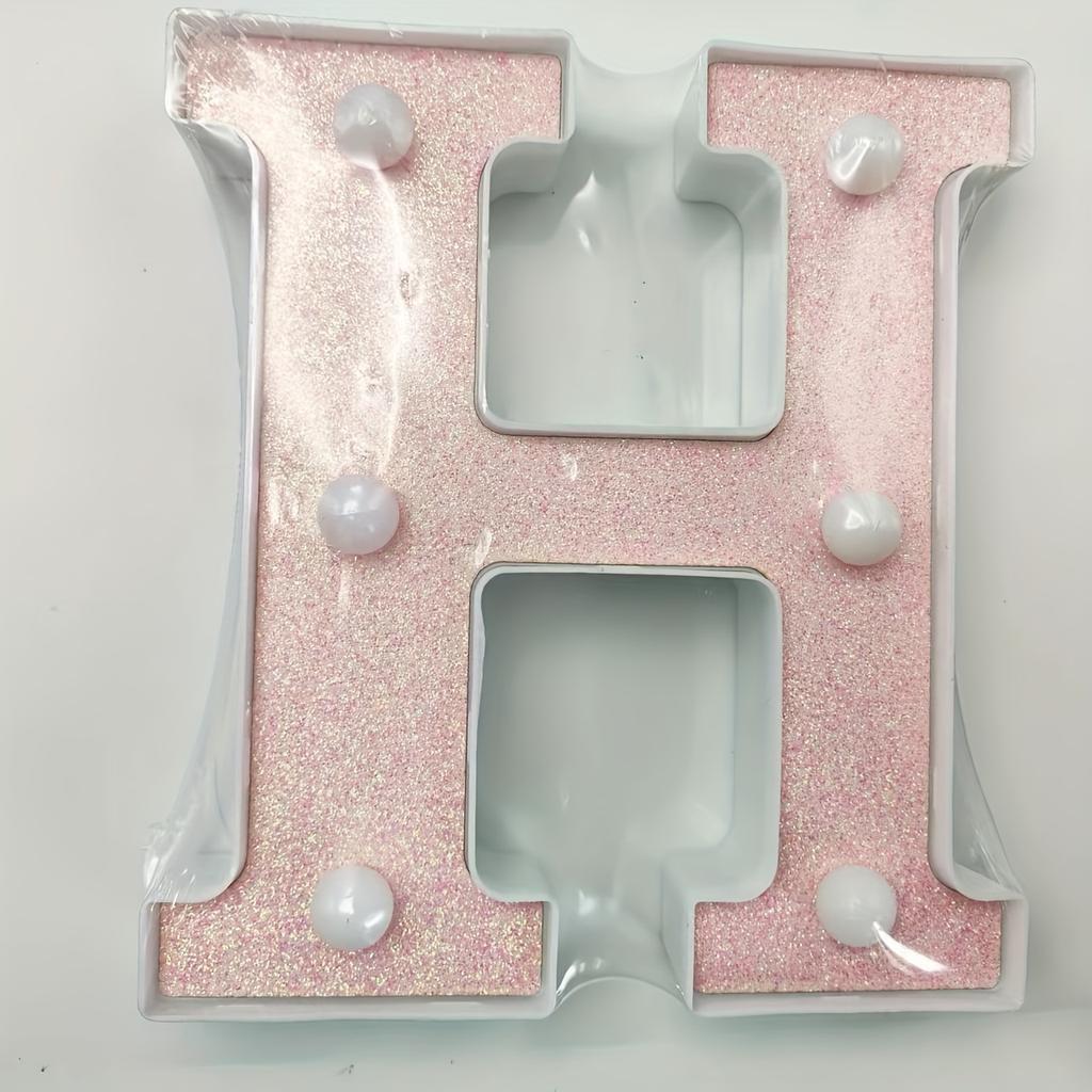 1pc Vibrant LED Lighting Letter - Battery Powered,Dimmable for Bedroom, Birthday Party, Wedding, Home, Christmas, and Eid Al-Adha Mubarak Decorations