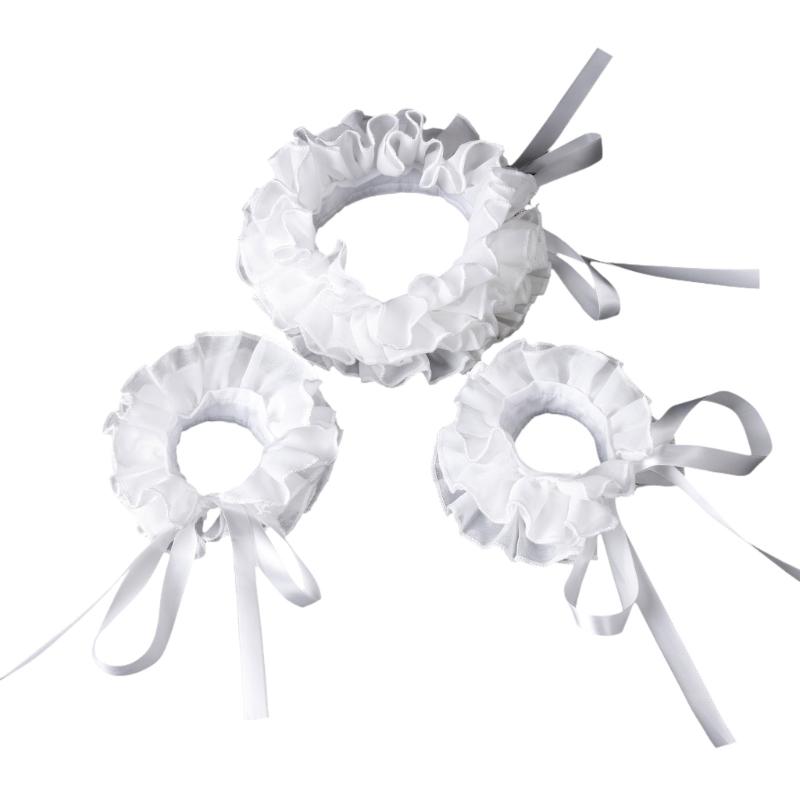 

Елизаветинская оборка с накладным воротником в викторианском стиле, комплект из воротника и манжет для запястий для костюма для косплея на Хэллоуин