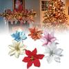 Stunning Red Gold Christmas Flower Decoration For Festive Holiday Decor