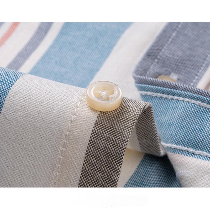 Podzimní A Zimní Nová Oxford Pánská Košile S Dlouhým Rukávem Ležérní Košile Slim Kostkovaná Volná Ležérní Čistá Bavlna Bílá Palcová Košile