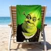 Asciugamano da Spiaggia Ultra Morbido a Tema Shrek, Ideale per Piscina - Campeggio, Immersioni - Essenziale da Viaggio Perfetto, Asciugamano da Spiaggia Vivace.