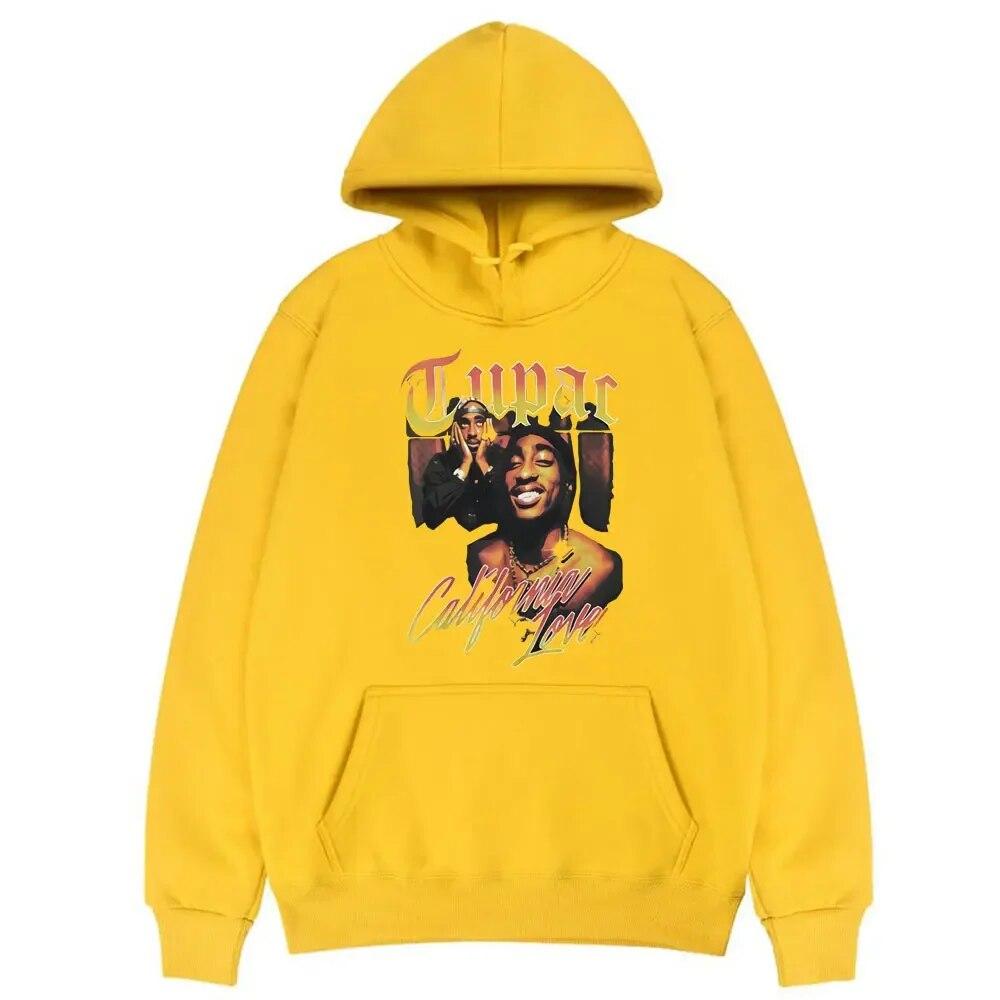 

New 2PAC Fashion Hoodies Rapper TUPAC Print Streetwear Unisex Women Sweatshirts Oversized Hoodie Harajuku Hip Hop Pullover Clothing Unisex