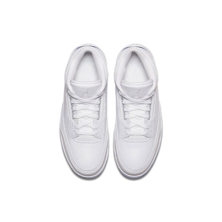 Air Jordan 3 Retro Triple White Men Sneakers white-white 136064-111