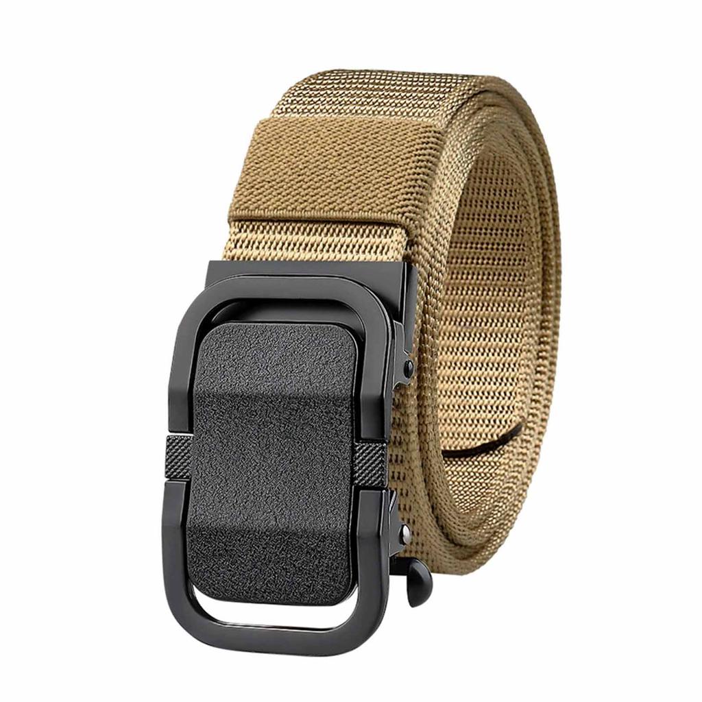Automatische Schnalle Herren Gürtel – Zahnloser Verdickter Nylongürtel, Outdoor Modisch und Business Casual Hüftgürtel für den täglichen Gebrauch