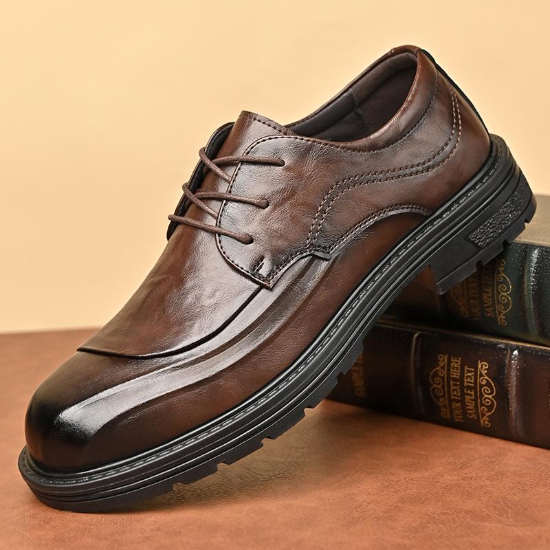 

Fashion 2025 New Autumn Commuter Platform Leather Shoes for Men Solid Color Business Fashion Casual Designer Dress Shoes Man 44