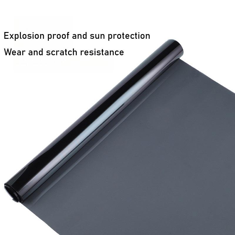 Black Car Window Film 5%/20%/35%/50%/70% VLT Window Tinting Glass Shading Sticker Summer UV Protector Auto Accessories