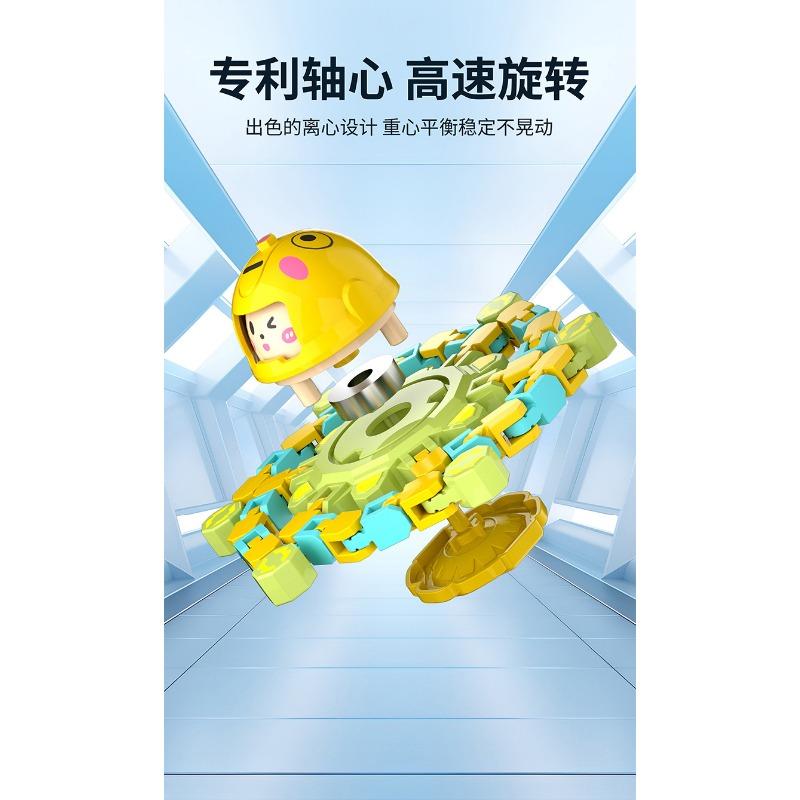 Face-changing Fingertip Top Decompression Toy Transforming Luminous Children's Kindergarten Gift
