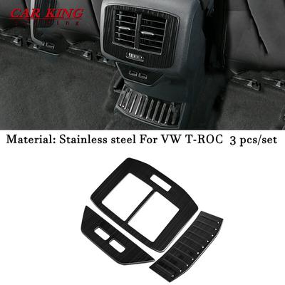 Für Volkswagen T-Roc T ROC 2017 2018 Zubehör Innen Armlehne Hinten Air Vent edelstahl Abdeckung Trim AC Outlet Panel