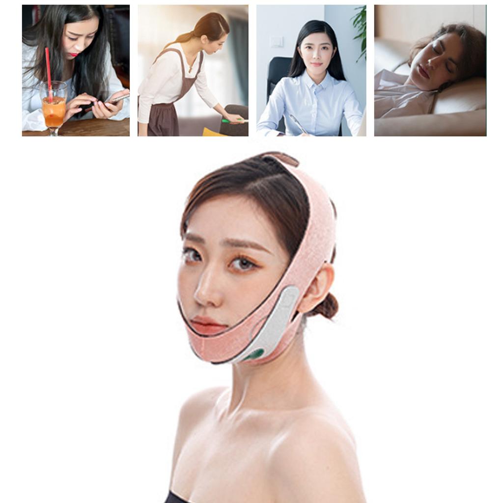 V Face Strap Slimming Breathable Adjustable Portable Reduce Edema Fat V Line Lifting Tape Orange
