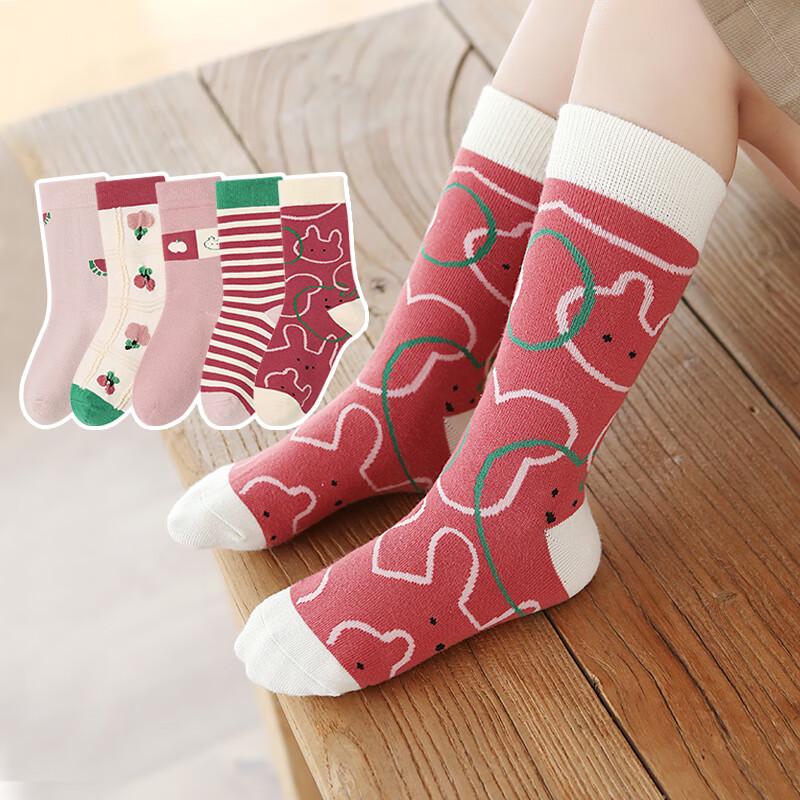Girls' Cartoon Thick Cotton Mid-Calf Socks
