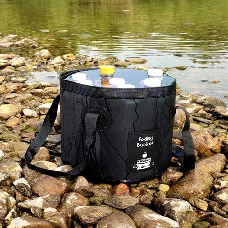 Cubo Plegable de Plástico Portátil Bolsas de Almacenamiento de Agua a Prueba de Fugas Ahorro de Espacio