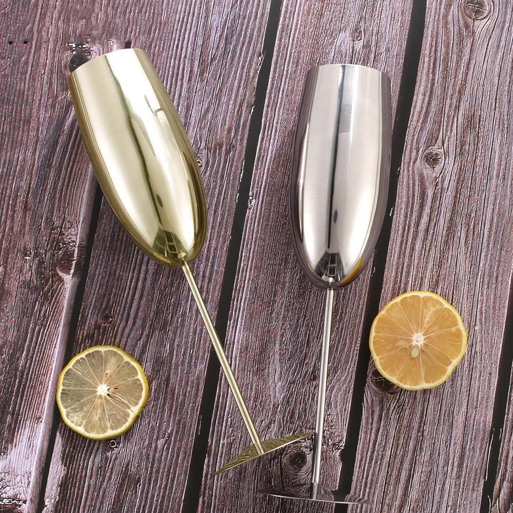 2/4 ks nerezové oceli 304 pohár na víno sklenice na flétnu, šampaňské, kreativní koktejlové sklenice, párty barové nádobí, kuchyňské náčiní, restaurace