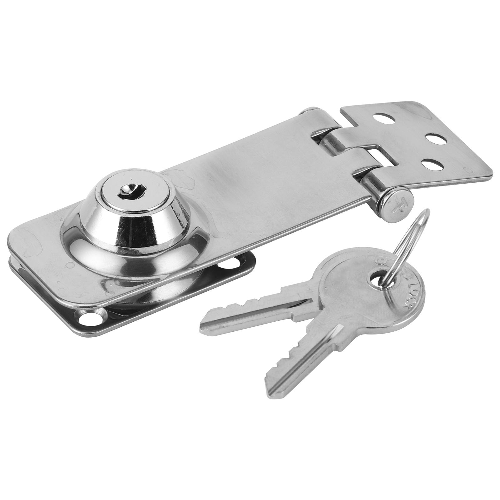 

Keyed Hasp Locks Stainless Steel Locking Hasp Latch for Boat Yacht Fishing Marine Accessory