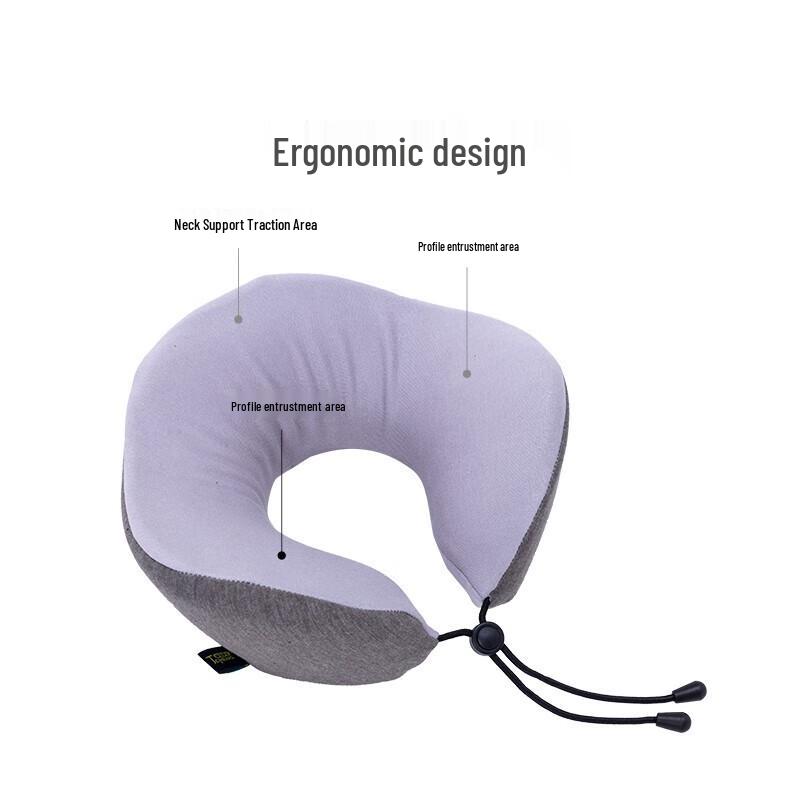 Jiancheng Memory Foam U-Shaped Travel Neck Pillow CN Plug (adapter Included)