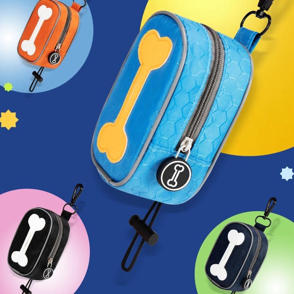 Durable Nylon Pet Waste Bag Holder Compact Size Pet Garbage Bag Carrier  Leash Attachment