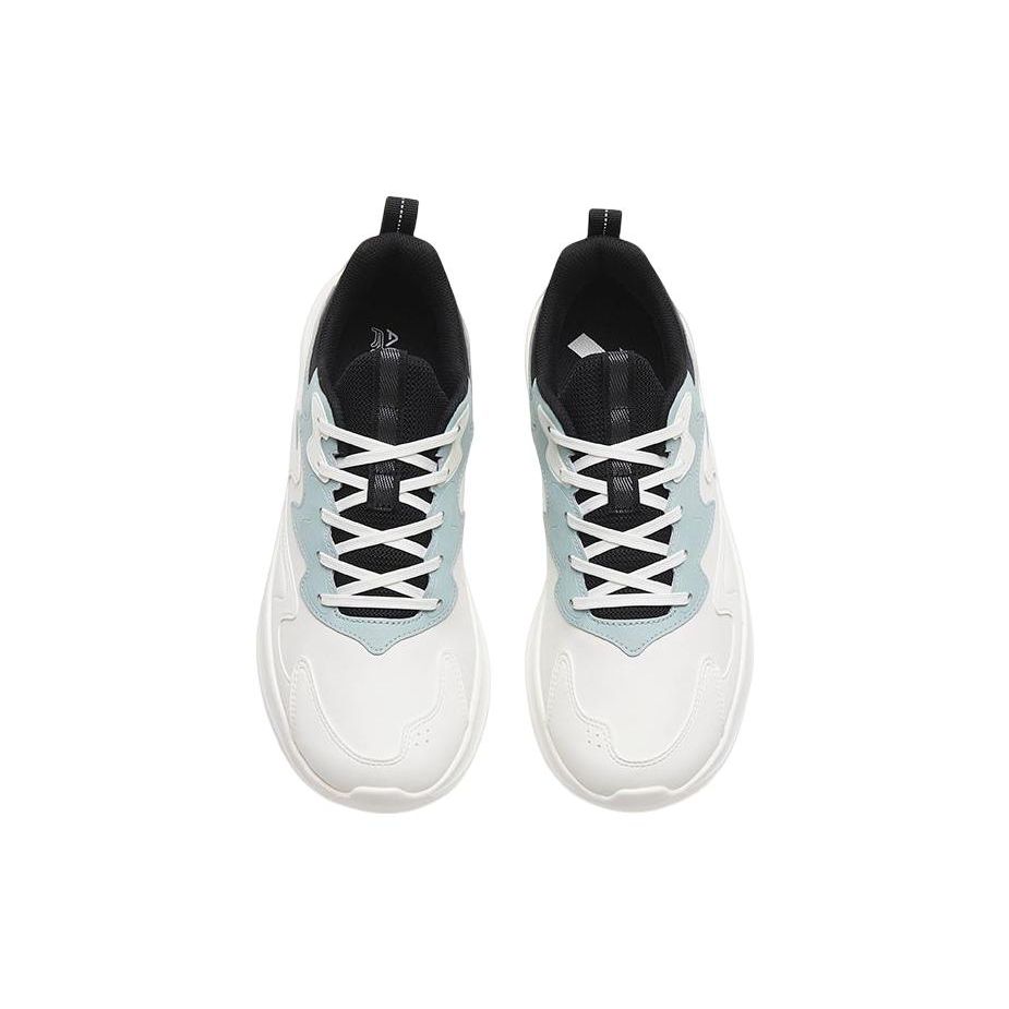 Anta Walking Running Series Leather Wear-Resistant Breathable Low-Top Running Shoes Men sneaker White Black Blue 912525558F-3