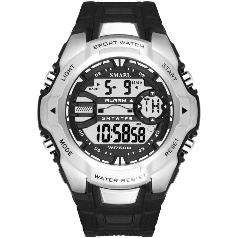 SMAEL 1340 Fashion New Design Men Digital Watch Rubber Strap Water Resistant Superior Multi Function Date Sports Wristwatch