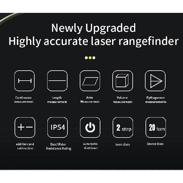 Snakol Laser Distance 50M/100M/120M Rangefinder Profesional Meter Laser Range Finder Ruler Test Tool
