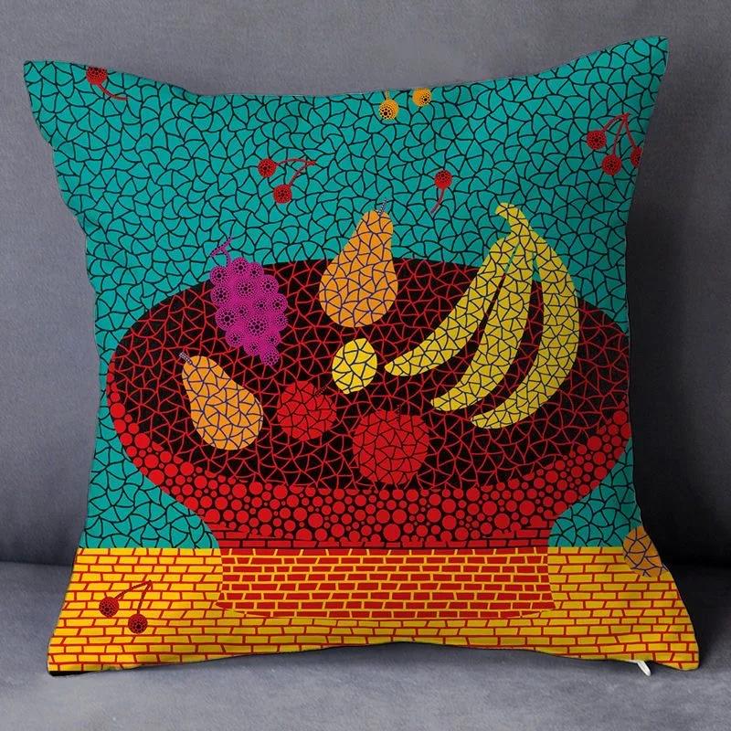 Home Decor Colorful Geometric & Floral Printed Pillow Covers Pattern Cushion Cover Suitable for Sofa Bedroom Car Pillow Cover