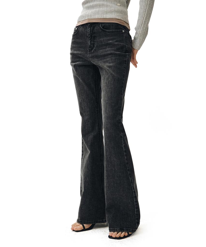 Deketeuumeon Signature Slim Flared Jeans Dcwpt005Blackb