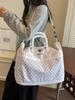 Expandable Large-Capacity Crossbody Travel Bag - Polka Dot, Lightweight, High-Grade, Maternity & Fitness Ready