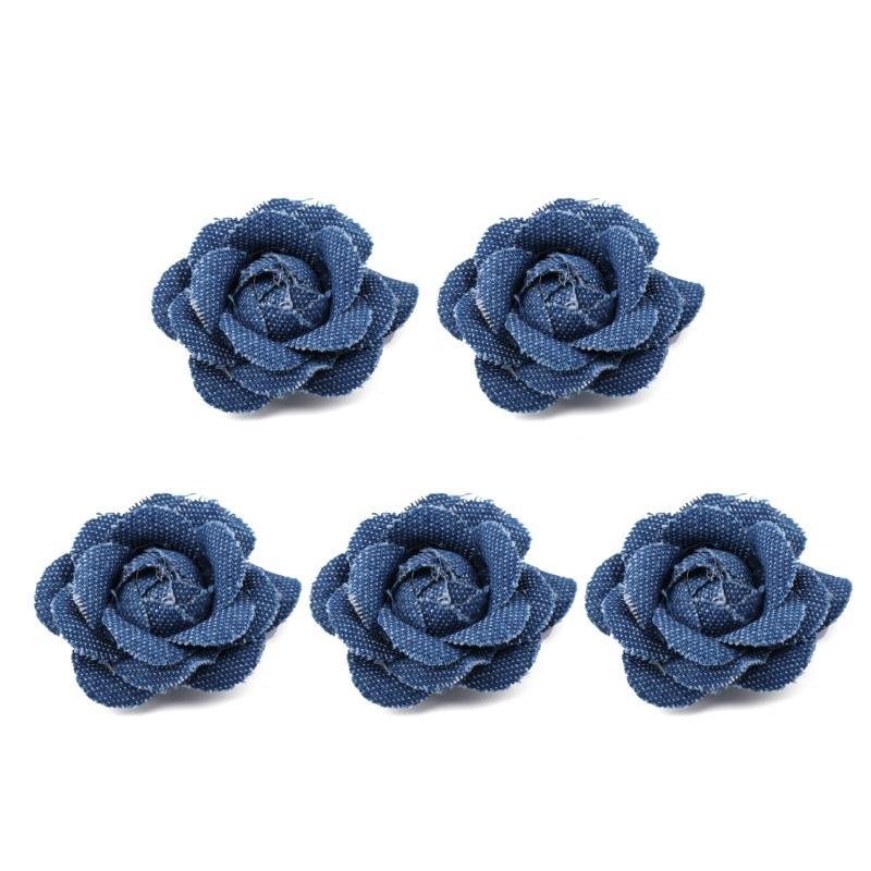 5pc Korea Fabric Flowers Clothes Hats Dress Decoration Flower Hair Accessories DIY Scrapbooking Crafts Supplies
