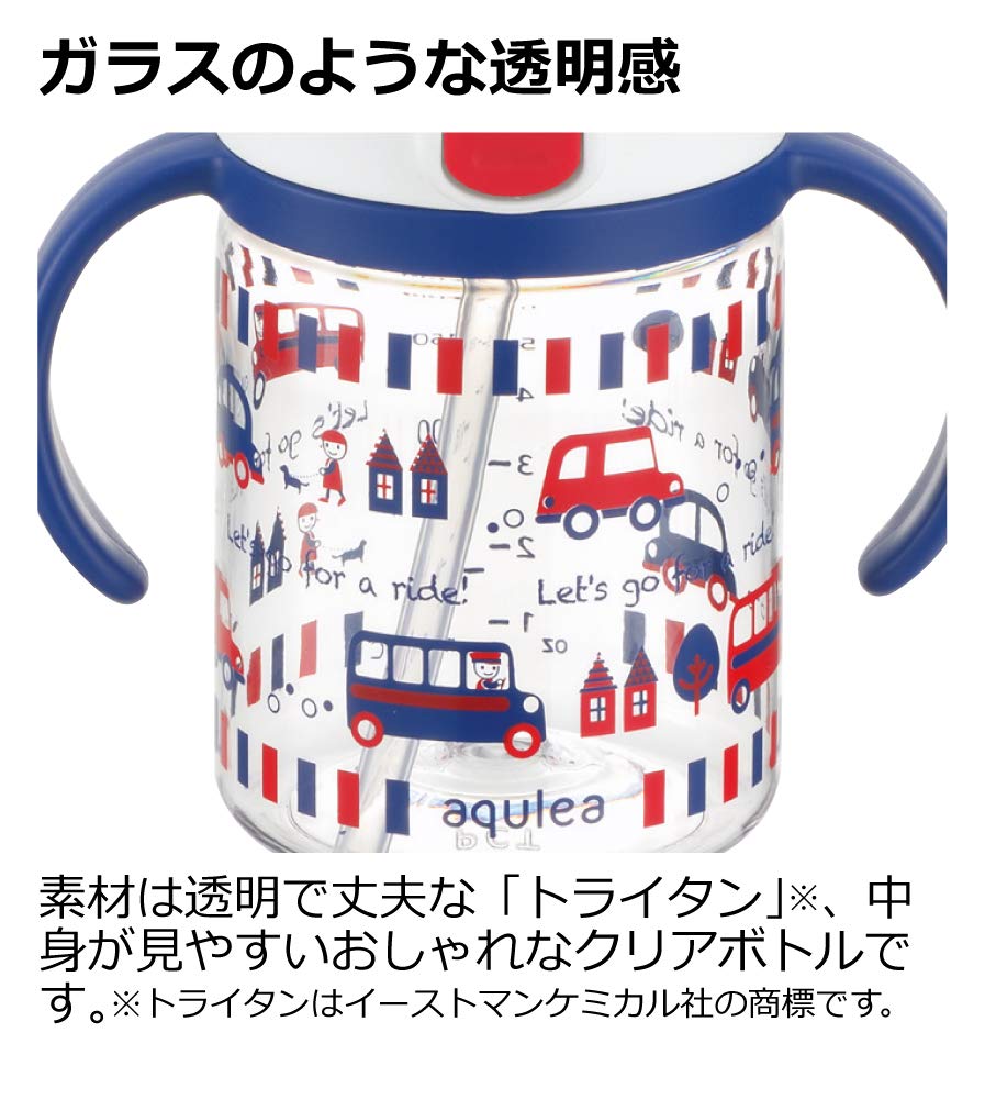 Richell Aclear Outing Straw Mug R 200 Navy Blue 1 piece 200ml 7 months
