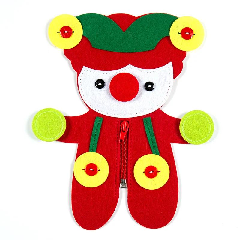 Giocattoli Fai da Te Educativi Creativi EVA Carini Cartoni Animati Fatti a Mano Tessuto Non Tessuto Materiale Bottone Strumenti per la Scuola dell'Infanzia Primi Puzzle per Bambini