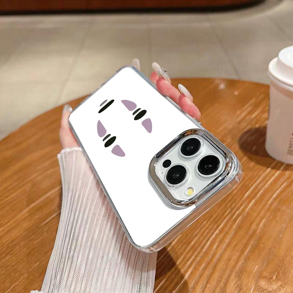 Cartoon H-Hayao M-Miyazaki Phone Case For Iphone 17 16 15 14 13 12 11 Pro Max Xr Air Plus Silicone Cover Silver Hard Shell Cove