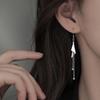 Triangle Tassel Silver Earrings: 2022 Lightweight Luxury Summer Studs for Women
