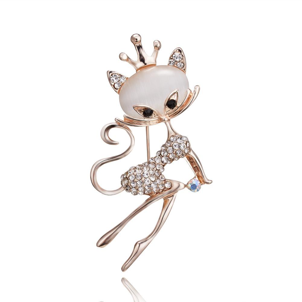 Sparkling Rhinestone Animal Pins Luxury Lapel Pins Rhinestone Brooches  Gift Giving
