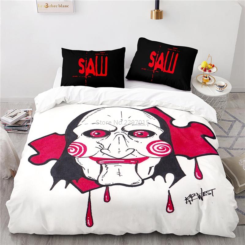 Horror Saw Movie Bedding Set 3d Duvet Cover Set Pillowcase Twin Full Queen King Size Bedclothes Comforter Cover Set Dropshipping