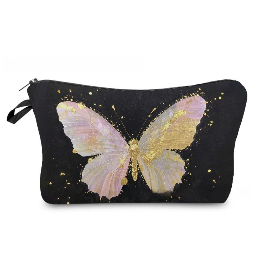 Women Butterfly Print Cosmetic Bag Toiletries Organize Travel Storage Case 6966